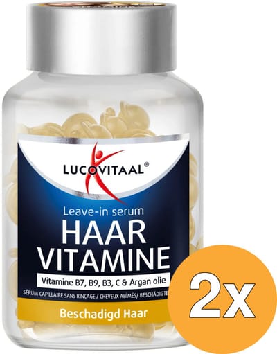 2x Lucovitaal Leave-in Serum Vitamine - Beschadigd Haar (25 twist capsules)