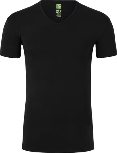 Alan Red Bamboo T-shirt Zwart - Maat XL - Heren - Basic T-shirt