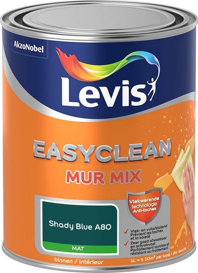 Levis - Easyclean Mur Mat Mix - Shady Blue A80 - Mengverf - 1 L