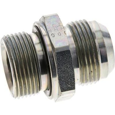 JIC  Dubbele Nippel M33 X 2 X UN 1-5/16''-12 Staal NBR 170bar
