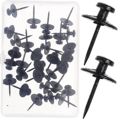 Metalen Punaises - Decoratieve Spijkers - Papier Bevestigen - Roestvrij Staal - 30 Stuks - Zwart