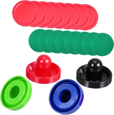 Air Hockey Accessoires - Pucks en Pushers - Tafelspel Spelen - Hoge Slagvastheid - 2 Sets - Assorti