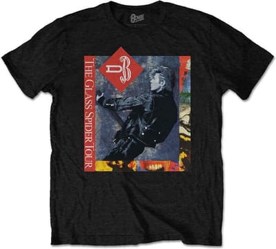 David Bowie - Glass Spider Tour Heren T-shirt - S - Zwart
