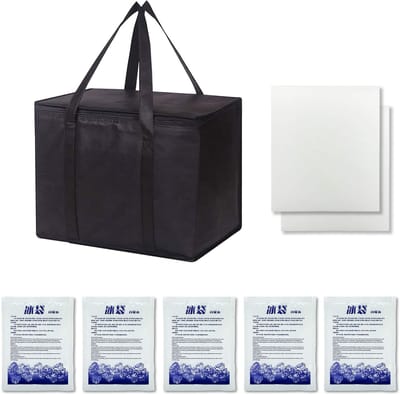 Dailygoods- Koeltas 35 Liter - Opvouwbaar - Thermotas - Isolatietas - Inclusief 5 IJszakken - Waterdicht Materiaal