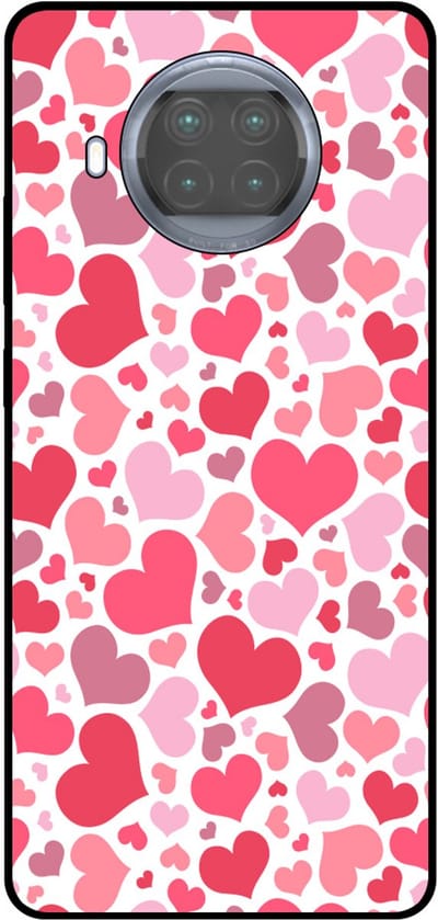 Smartphonica Telefoonhoesje Geschikt voor Xiaomi Mi 10T Lite met Hartjes Print - Hearts Design TPU Backcover Case - Kinder Hoesje met Hartjes Design geschikt voor Xiaomi Mi 10T Lite