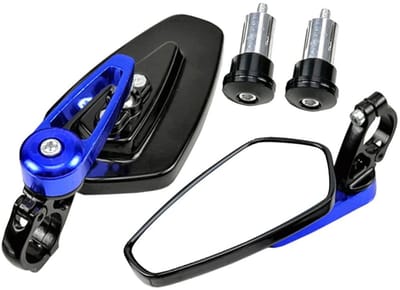 Dailygoods- Motorfietsspiegel Universeel - 360 Graden Rotatie - Anti-glare - Aluminium - Stuurspiegel - Antivibratie Design - Spiegel