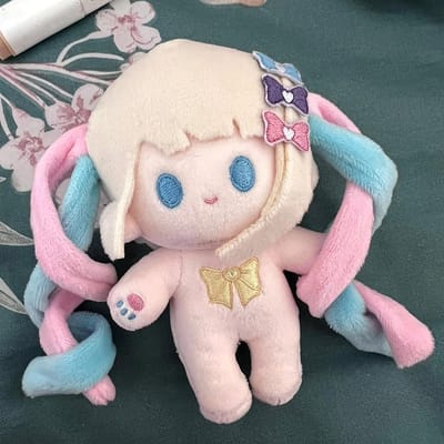 10cm Behoeftig Meisje Overdosis Pluche Sleutelhanger Regen Omgkawaiiangel Ame-Chan Katoenen Pop Zacht Pluizig Hanger Voor Tas Decoratie Cadeau Meisje 10cm
