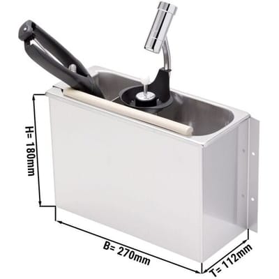 GGM Gastro Eisportioniererdusche mit Portioniererdusche & integr. Wasserstrahl-Regler Zilver