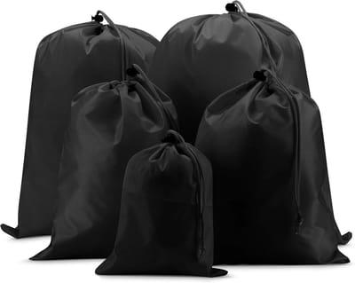Thijox - EAZY CASE Koffer Pakzakken Set 5-delig, Kofferorganizer voor Reizen, Diverse Maten, Zwart, Ideaal voor Koffer, Rugzak en Tassen, Waszak met T