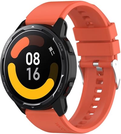 By Qubix - Geschikt voor Garmin bandje - Geschikt voor Garmin Vivoactive 4 / 4L - Siliconen sportband - Oranje - Smartwatch bandje 22mm