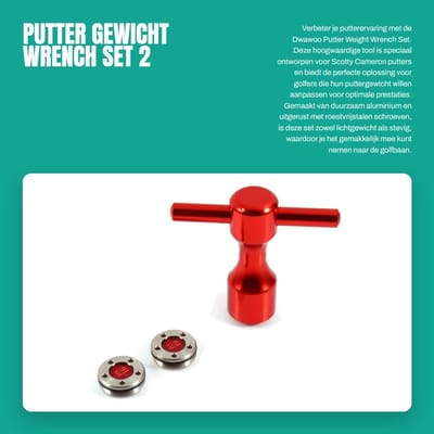 Dailygoods- Puttergewicht Set - Hoogwaardige Aluminium Legering - Inclusief 2 Gewichten - Golf Putter Gereedschap - Schroeven van Roestvrij Staal - Geschikt voor Scotty Cameron - Golfgewicht