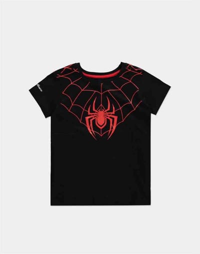 Marvel SpiderMan - Miles Morales Kinder T-shirt - Kids 110 - Zwart
