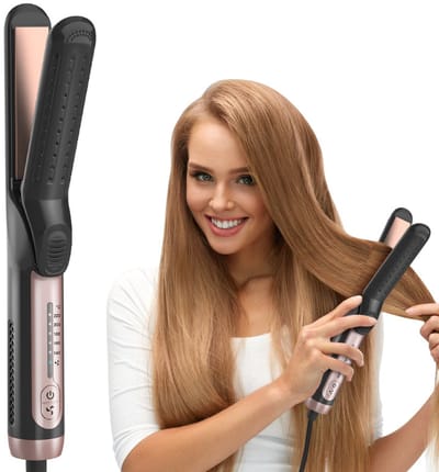 Koude Lucht Haarstyler - 2-in-1 Gladstrijker & Krultang - 140-220°C 5 Standen - PTC Verwarming - 360° Draaibare Kabel - Voor Alle Haartypes