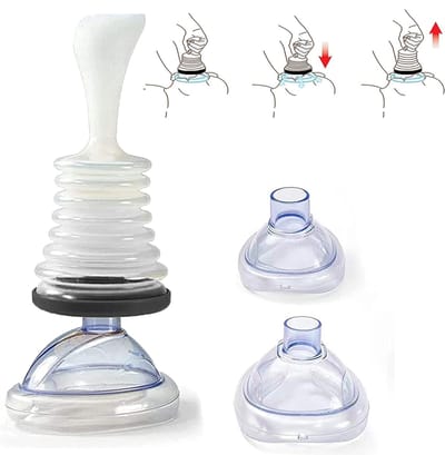 Anti-Verstikkingszuigapparaat Met Dubbele Maskers - Noodreiniging Van De Luchtwegen Zuigerontwerp - Veilig Siliconenmateriaal Herbruikbaar Gemakkelijk Mee Te Nemen - Voor Thuis School En Op Reis
