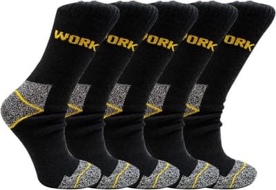 Thermo werksokken | zwart | Maat: 43-46 | Voordeelpak | 40 paar