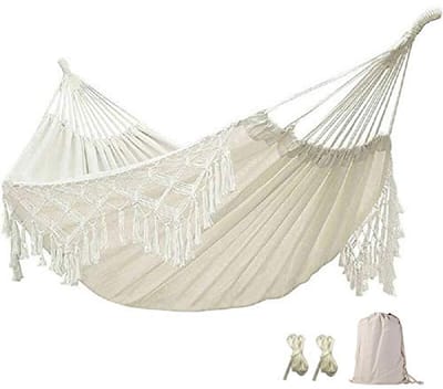 Grote hangmat voor twee personen - Boho stijl met draagtas voor buiten en bruiloften