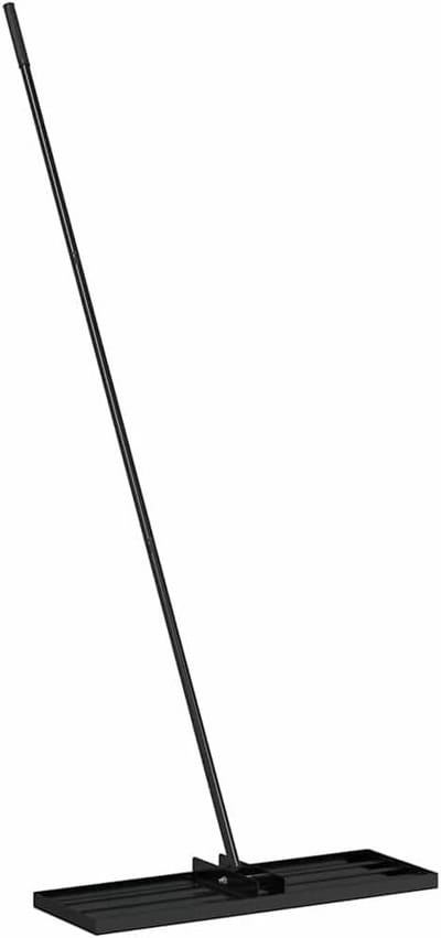 Tuinhark Roestvrij Staal - Gazonhark Bodemegalisator - Tuinonderhoud Egaliseren - Afneembare Handgreep - 75 cm - Gepoedercoat