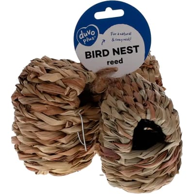 Duvo+ Nestbuidel in riet met haak 3st - 8x8x10,6cm
