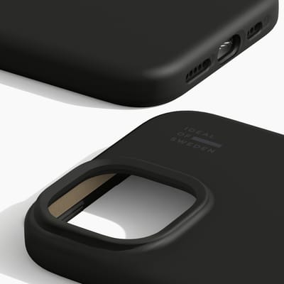 iDeal of Sweden Silicone Case MagSafe geschikt voor Apple iPhone 13 / 14 / 15 / 16E / 17E Black - Zwart