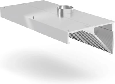 HENDI Afzuigkap voor muurmontage – zonder verlichting – roestvast staal – 1000x700x450 mm