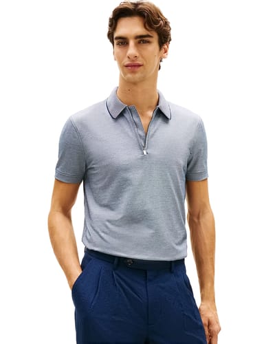 Tommy Hilfiger Performance Smart Casual Polo Shirt Navy Iris/white Größe: S | Poloshirts Outlet | Herren | Blau