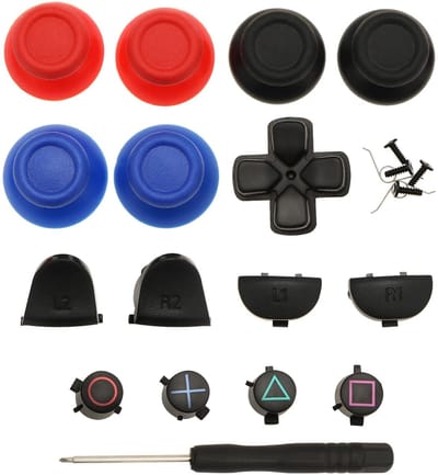 Dailygoods- Reparatieset Controllers - 3 Paar Duimstickdoppen - Vervangende Onderdelen - Compatibel met PS4 - Antislip Ontwerp - Duurzaam Kunststof - Controller Onderdelen
