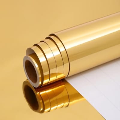 Gouden Metallic Inpakpapierrol 43 cm x 10 m voor Cadeauverpakking en Decoraties