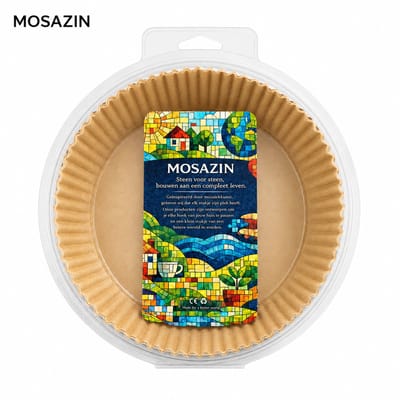MOSAZIN Airfryer Bakpapier Rond 16 cm - 100 Stuks - 4,5 cm Randhoogte