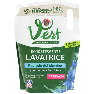 Lessive liquide lavatrice ecodetergente 1.2 l recharge - chante clair