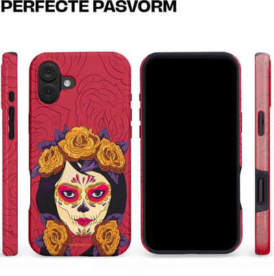 Casetastic Hoesje Geschikt voor Apple iPhone 16 Plus MagSafe - Stijlvolle Beschermende Duo-layer Case - Middernachtmasker