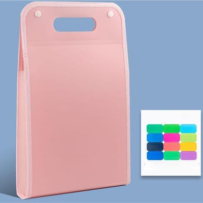 Classeur vertical à main A4, grande capacité, multicouche, extensible, pour le tri, le rangement et les données des étudiants white