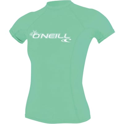 O'Neill - UV-shirt voor dames met korte mouwen - Basic Rash - Aqua - maat XS