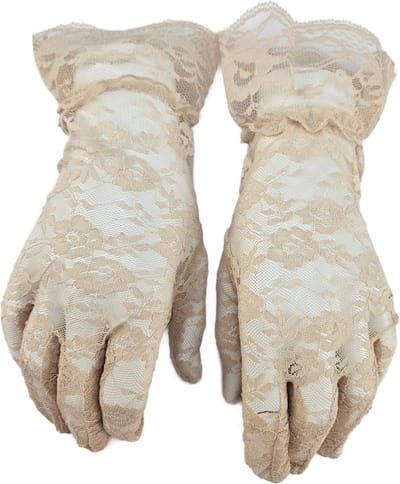 BamBella® - Handschoenen Bruin kant Kort - dames -
