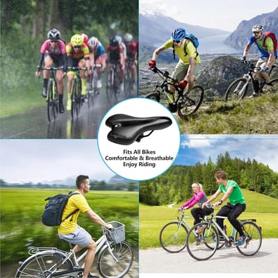 RFWR® Comfortabel en Ergonomisch Fietszadel - Waterdicht Gel Fietszadel voor Mountainbike en Racefiets