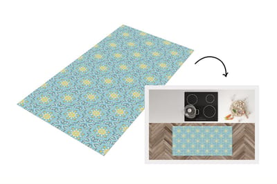 Keukenloper 120x60 cm - Keukenmat vinyl Bloemen - Boho - Patronen - Mandala - Vintage - Keukenmatten loper - Keuken vloerkleed tapijt