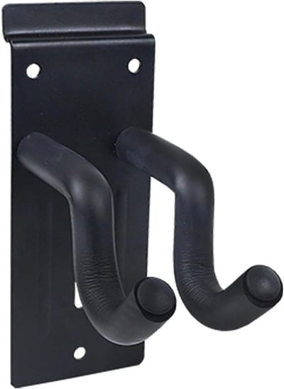 Gitaar Muurbeugel - Instrumentenhaak - Instrumenten Tonen - Antislip Ontwerp - 17.6 cm Basis - Zwart