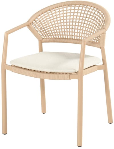 Hartman Taragona stapelbare rope dining tuinstoel - Cappuccino
