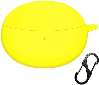 Allecto - Enco Free 3 - Ultradunne siliconen hoes - Anti-Fall - Geel - Slim-Fit - Krasbestendig - Geschikt voor Enco Free 3
