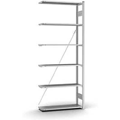Insteekstelling Orion Plus - aanbouwsectie- L 1000 x D 300 x H 2500 mm - 6 legborden - draagvermogen per legbord 125 kg - verzinkt