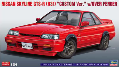 Hasegawa Modelbouwpakket Auto - 20695 Nissan Skyline GTS-R - R31 - Custom Versie met Achterspoiler Plastic - 1:24 - Modelbouw