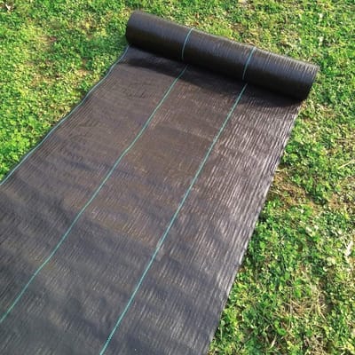 Weringweefsel Bodembedekking - Onkruiddoek Tuin - Onkruid Voorkomen - Lichtgewicht Polypropyleen - 3.2 x 49 Ft - Zwart