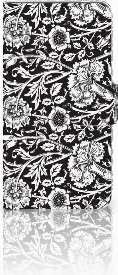 Nokia 2 Hoesje Black Flowers