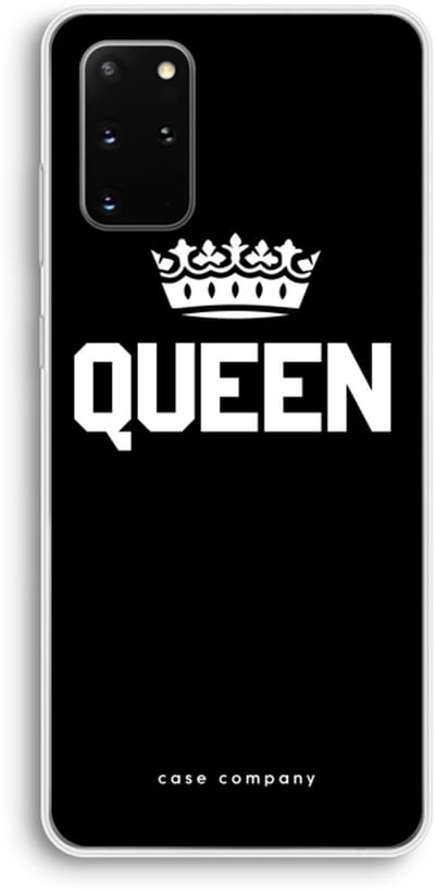 Case Company® - Hoesje geschikt voor Samsung Galaxy S20 Plus hoesje - Queen zwart - Soft Cover Telefoonhoesje - Bescherming aan alle Kanten en Schermrand