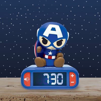 Captain America Nachtlampje Wekker met geluiden