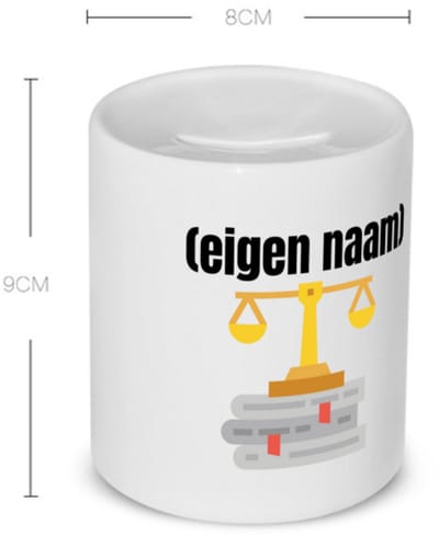Akyol - advocaat weegschaal (met eigen naam) Spaarpot - Advocaat - advocaten - met eigen naam - leuk cadeau voor iemand die advocaat is - cadeau - kado - 350 ML inhoud
