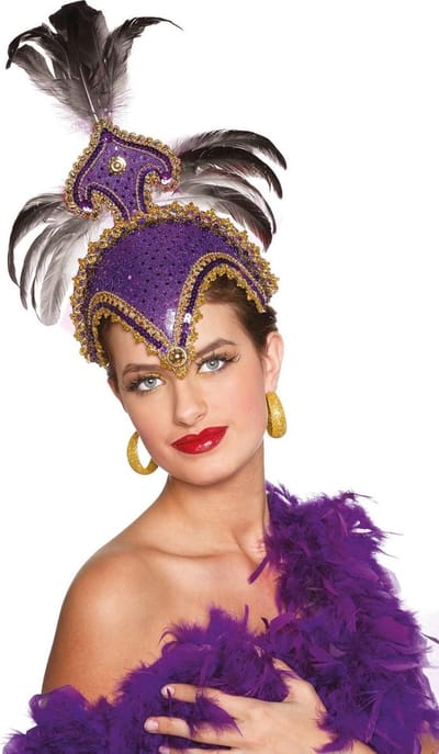 Braziliaanse hoofdtooi Samba tooi paars