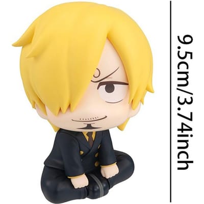 9,5 cm ONE PIECE Anime Model Kijk Omhoog Luffy/Zoro Actiemodel Q Versie Kawaii Nami/Sanji Figuurtje PVC Verzamelfiguur Speelgoed yellow
