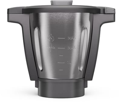 Klarstein Keramische mengkom voor keukenmachine, Universele keukenmachine-kom, 1700W keukenmachines, 4-in-1 mixers & blenders, 4,7 liter kom voor deegmachine met vleesmolen
