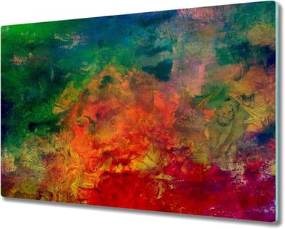 Glazen Snijplank - Kookplaat Beschermer - Keuken Werkblad - Gehard Glas - 80x52 cm - Zwart