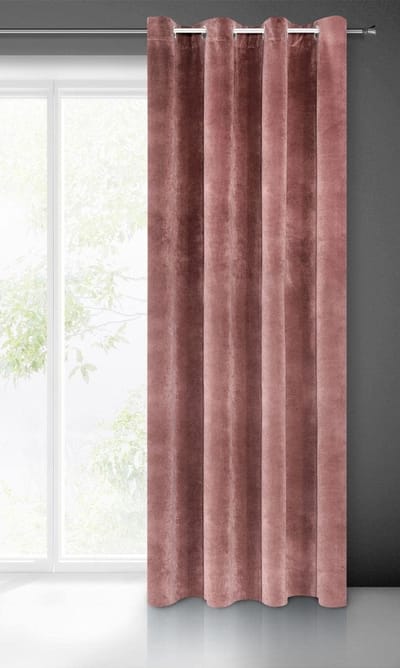 Fluweel gordijn donkerroze 140 x 250 cm - Dikke elegante gordijnen voor woonkamer en slaapkamer
